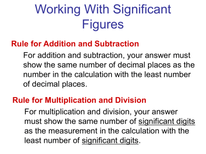 Worksheet sig fig