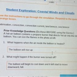 Coastal winds and clouds gizmo answers