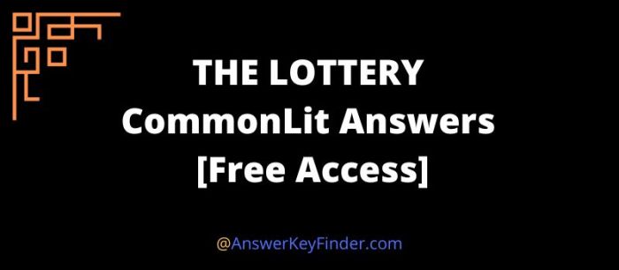 Commonlit the lottery answer key