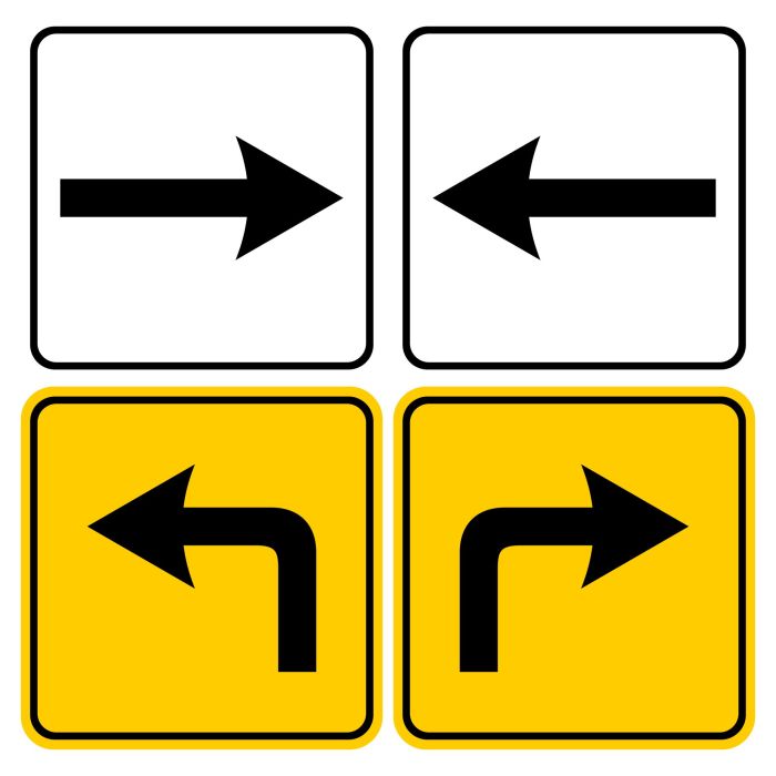 Label each of the directional arrows.