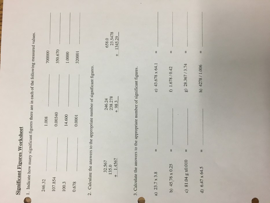 Sig fig scientific notation worksheet