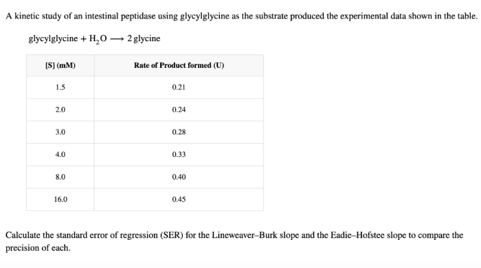 A kinetic study of an intestinal peptidase using glycylglycine