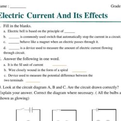 Electric circuits and electric current worksheet answers